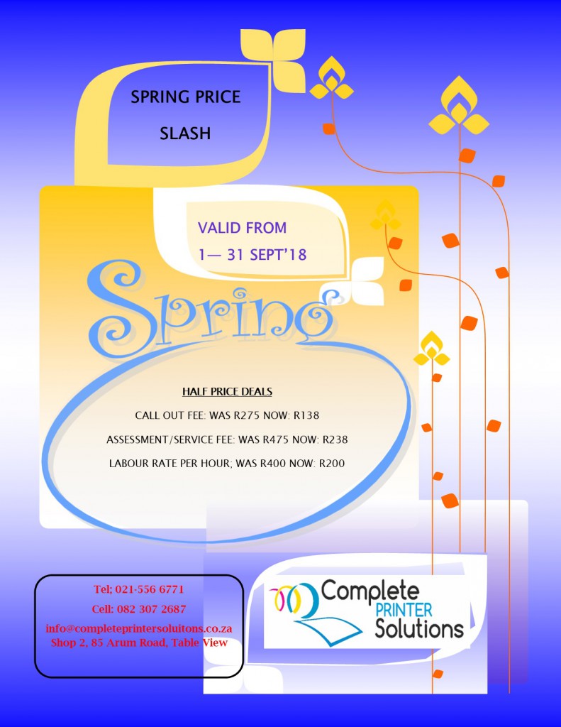 Spring 2018 event flyer